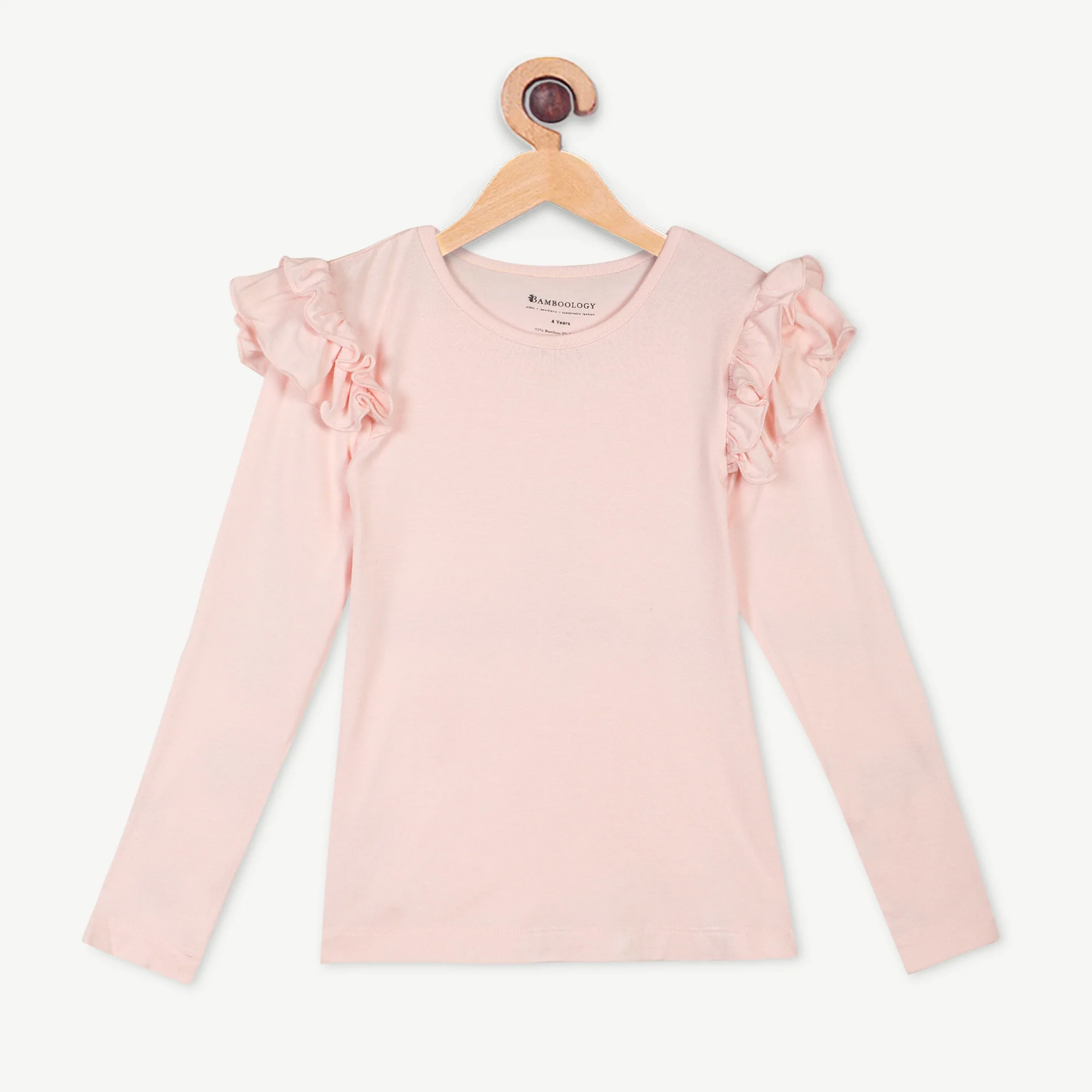 Bamboo Light Pink Frill Top