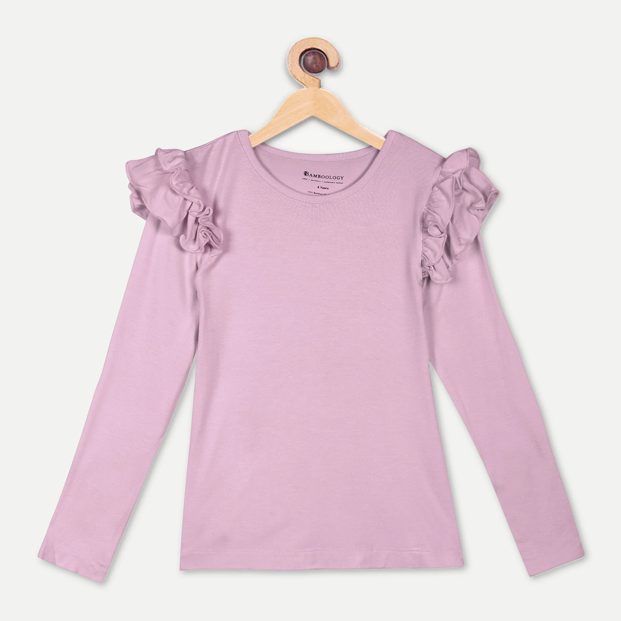 Bamboo Lilac Frill Top