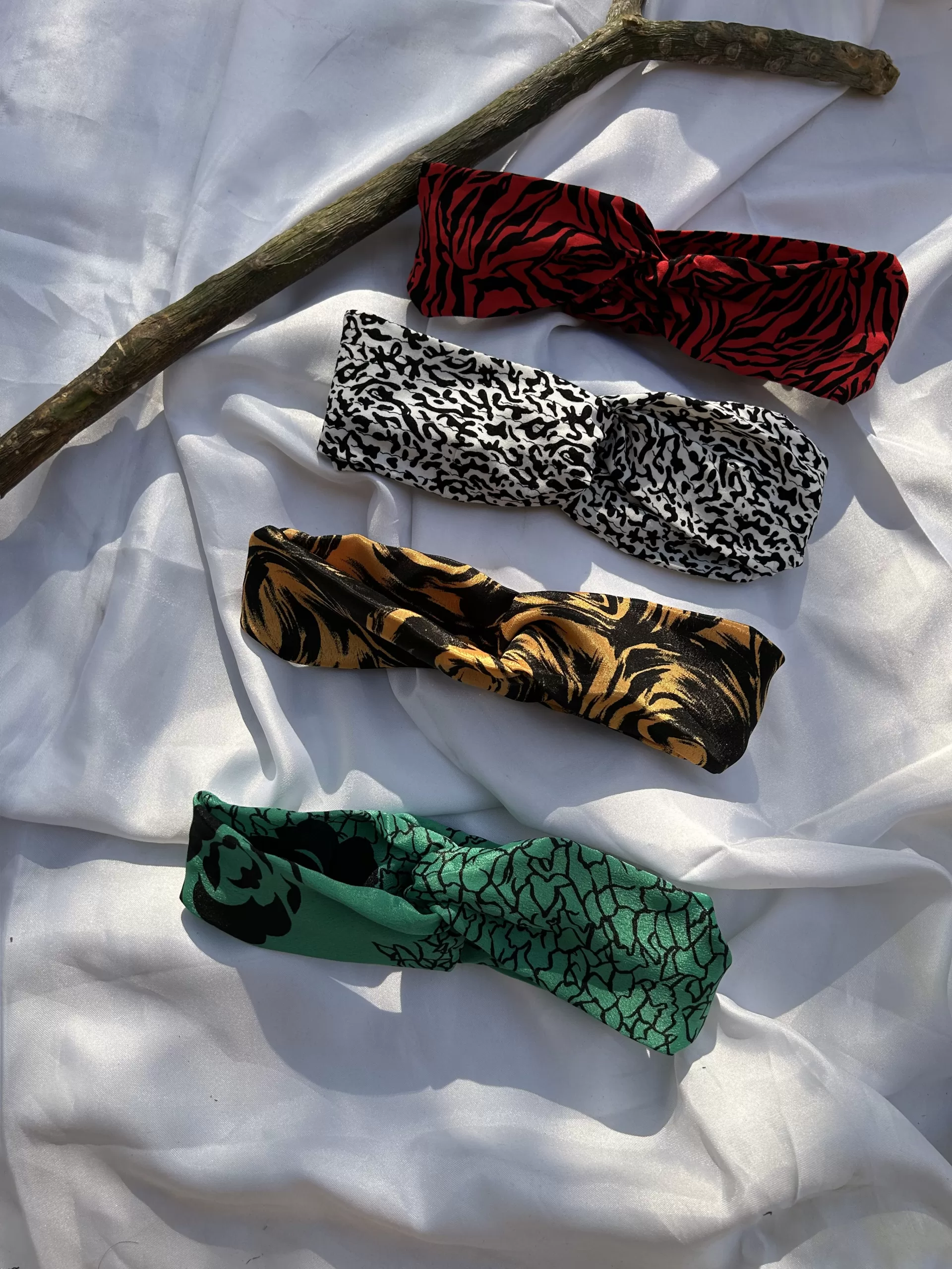 Upcycled Printed Knotted Headbands