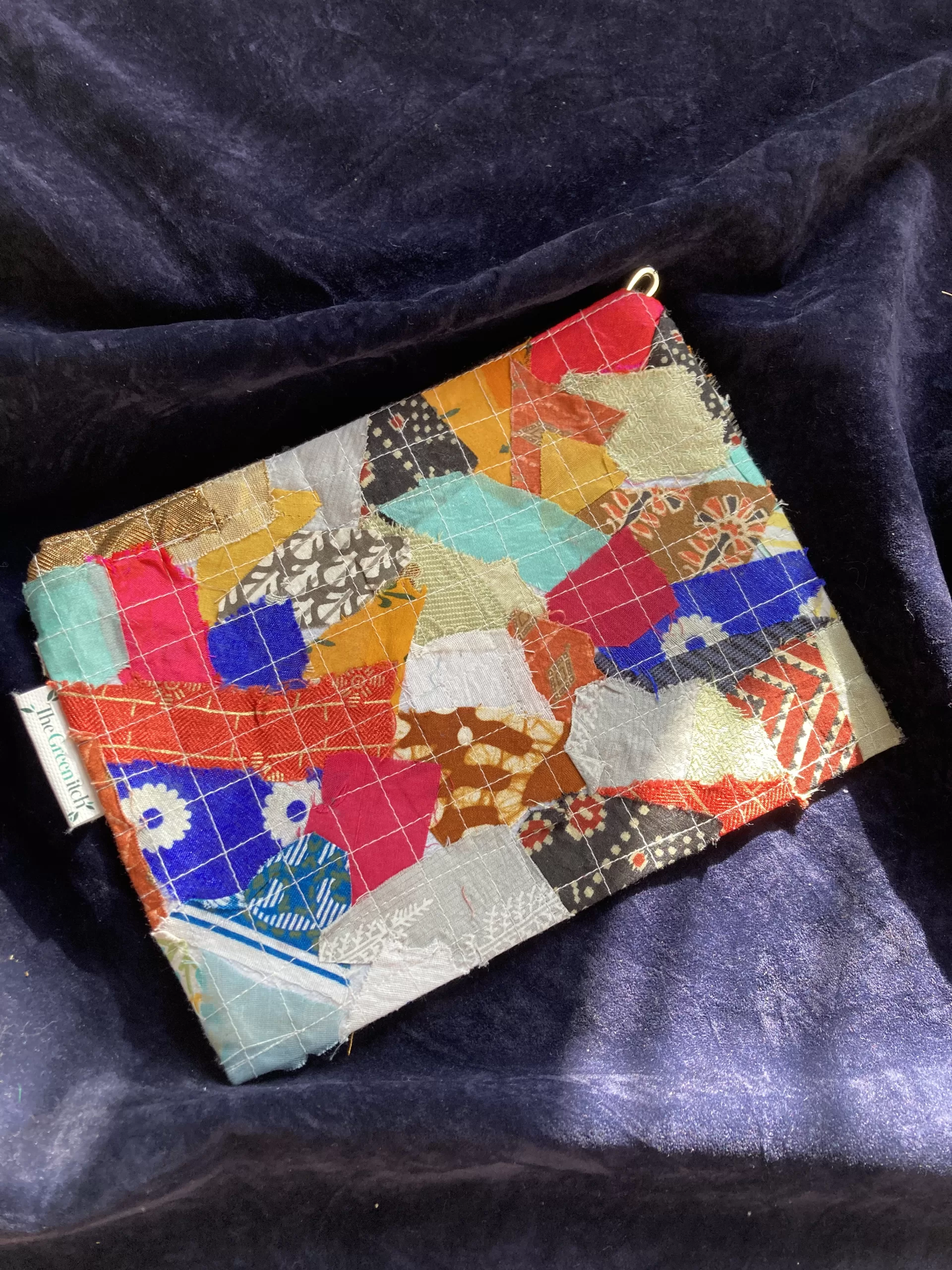 Upcycled Fabric Multi-Utility Patchwork Pouch