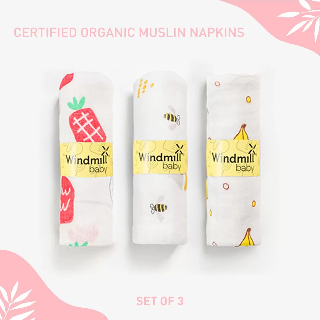 Windmill Baby Organic Muslin Napkins