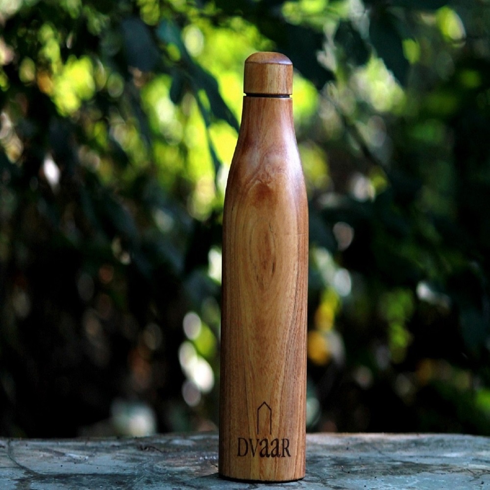 Dvaar Wooden Copper Bottle