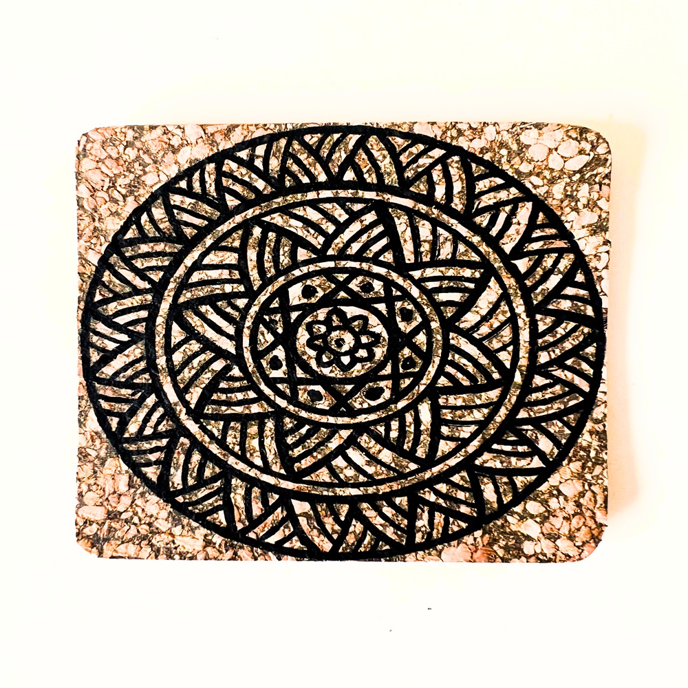 Dvaar Hand-Painted Cork Coasters