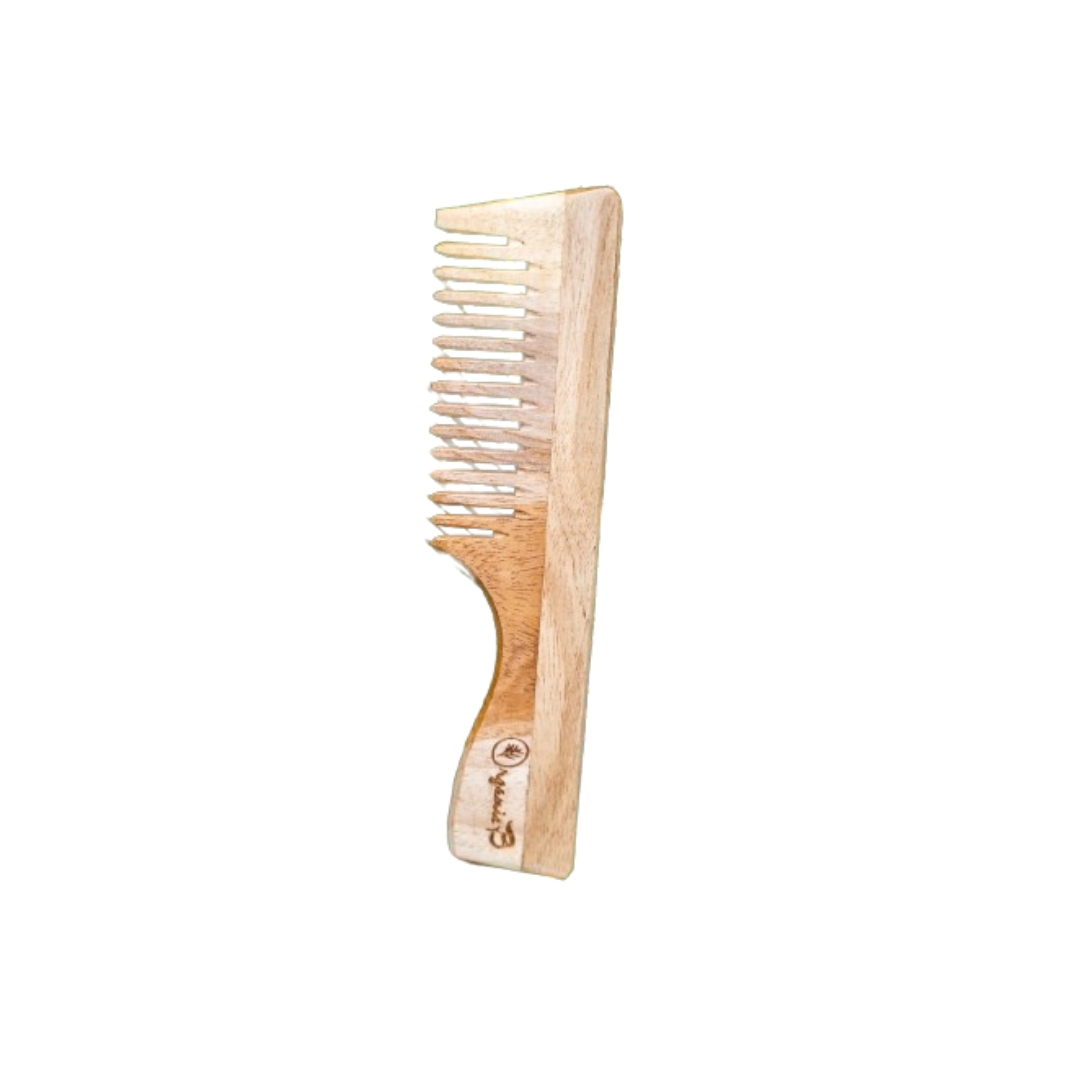 Organic B Thick & Curling Wide-Teeth Neem Comb