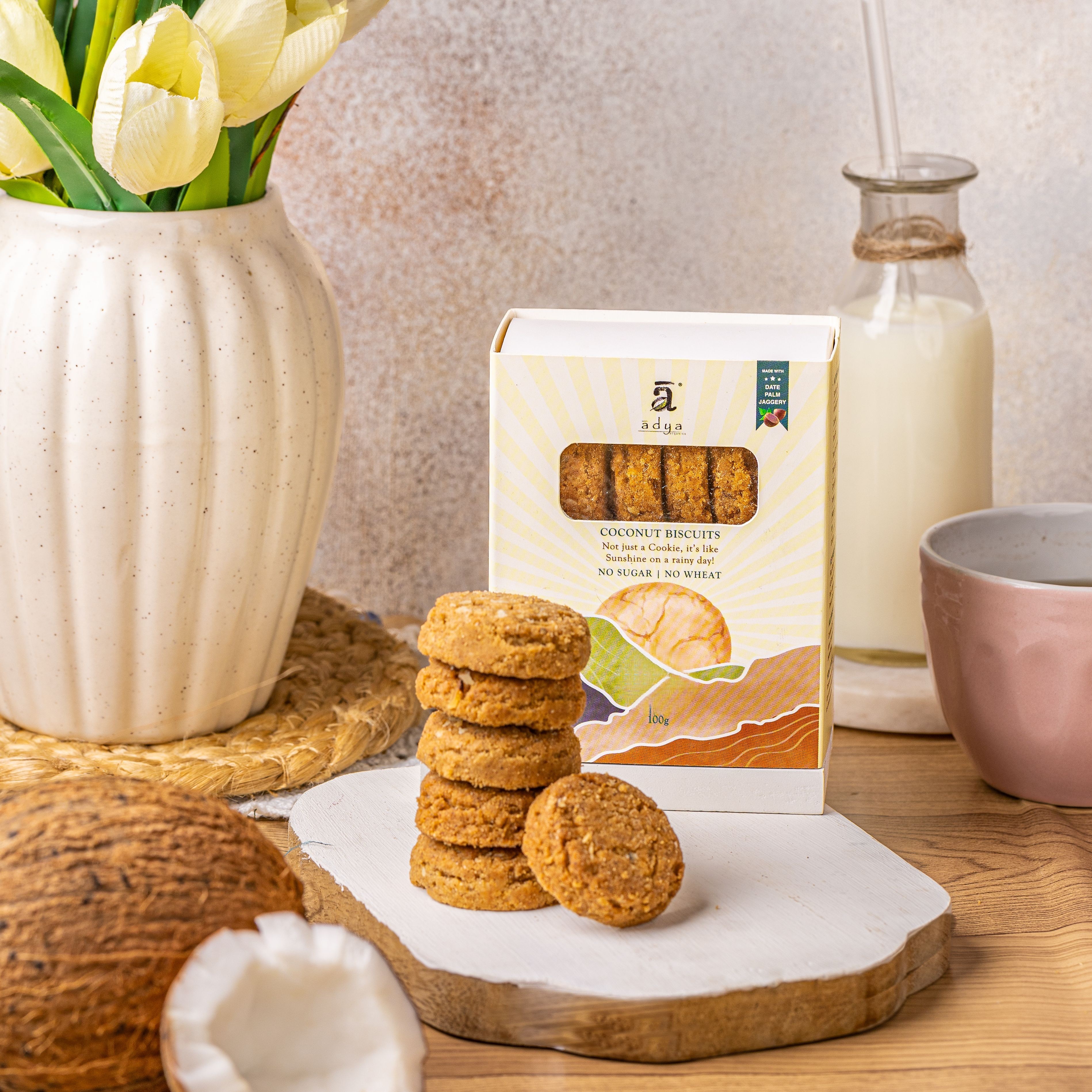 Adya Organics Coconut Biscuits