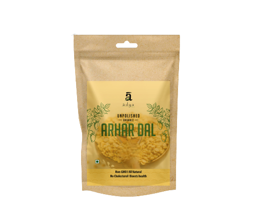 Adya Organics Unpolished Organic Arhar Dal