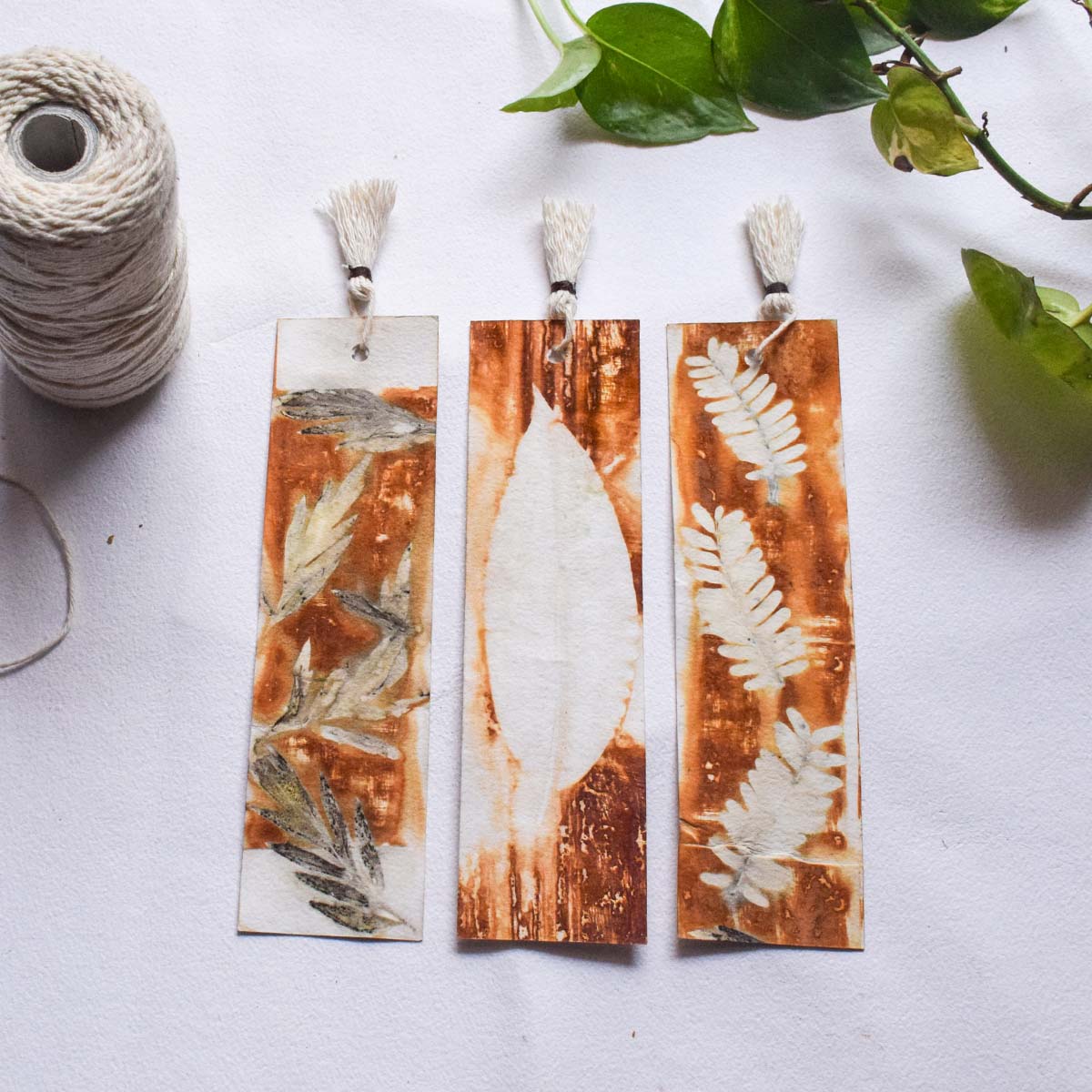 Ecoshi Eco-Printed Bookmarks