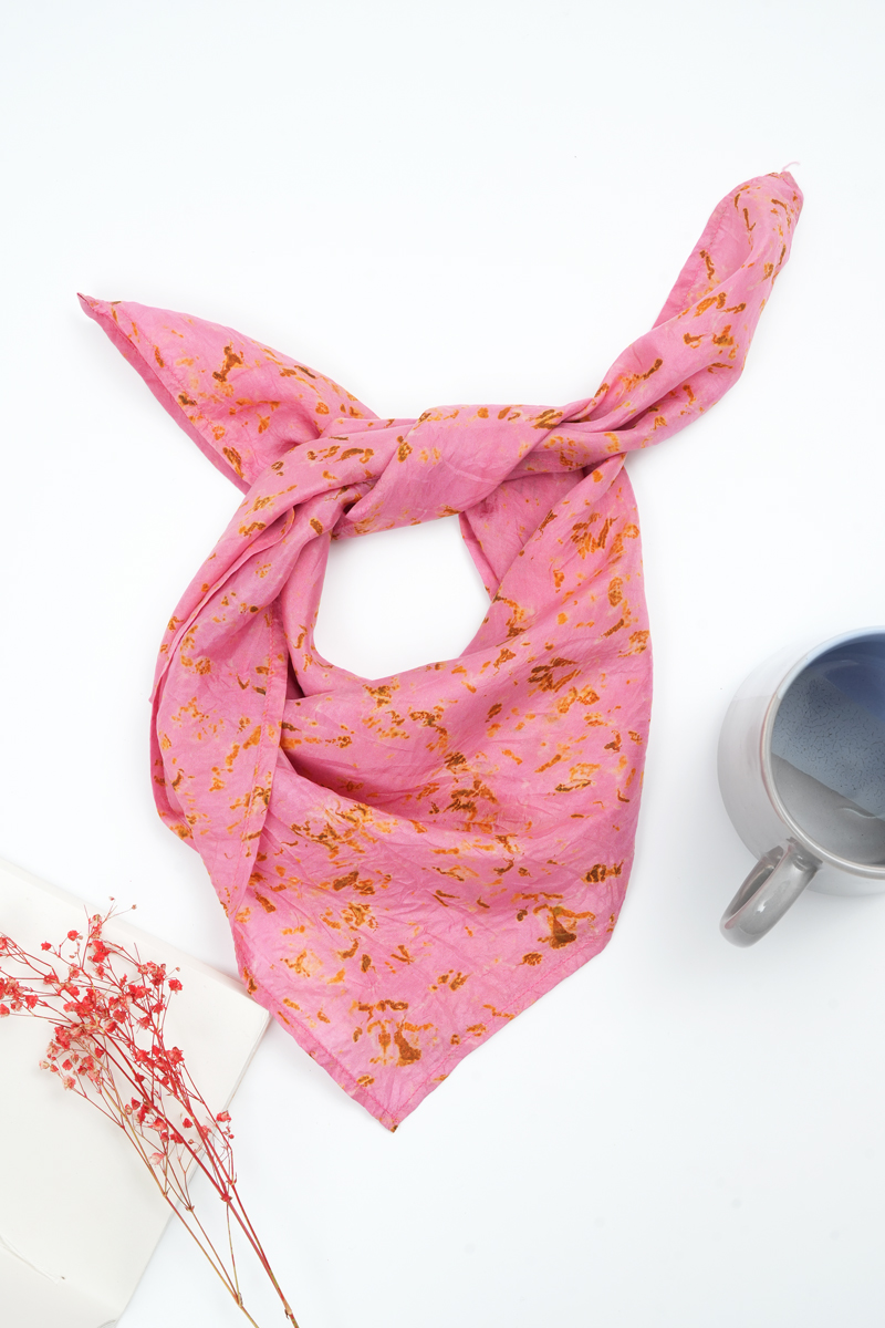 Ecoshi Eco-Printed Silk Bandana