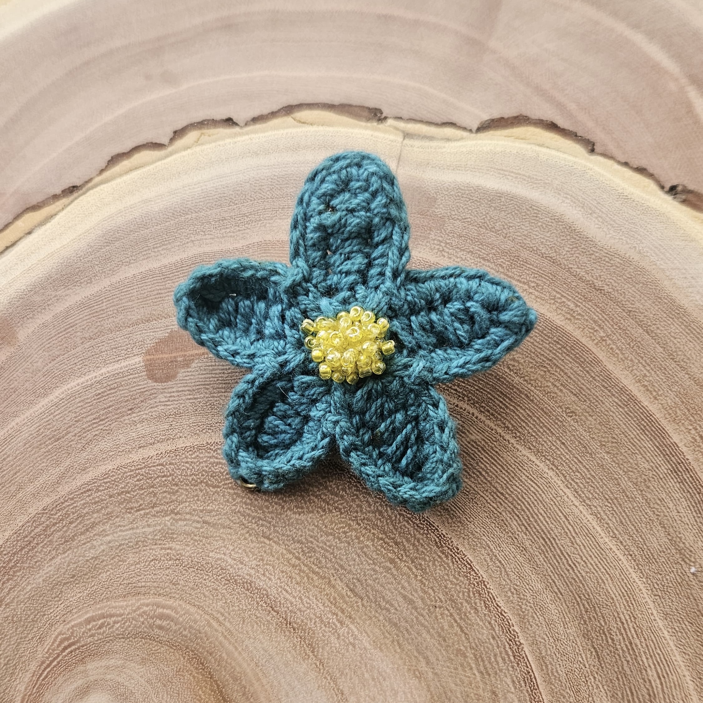 Ikriit'M Teal Floral Hair Clip