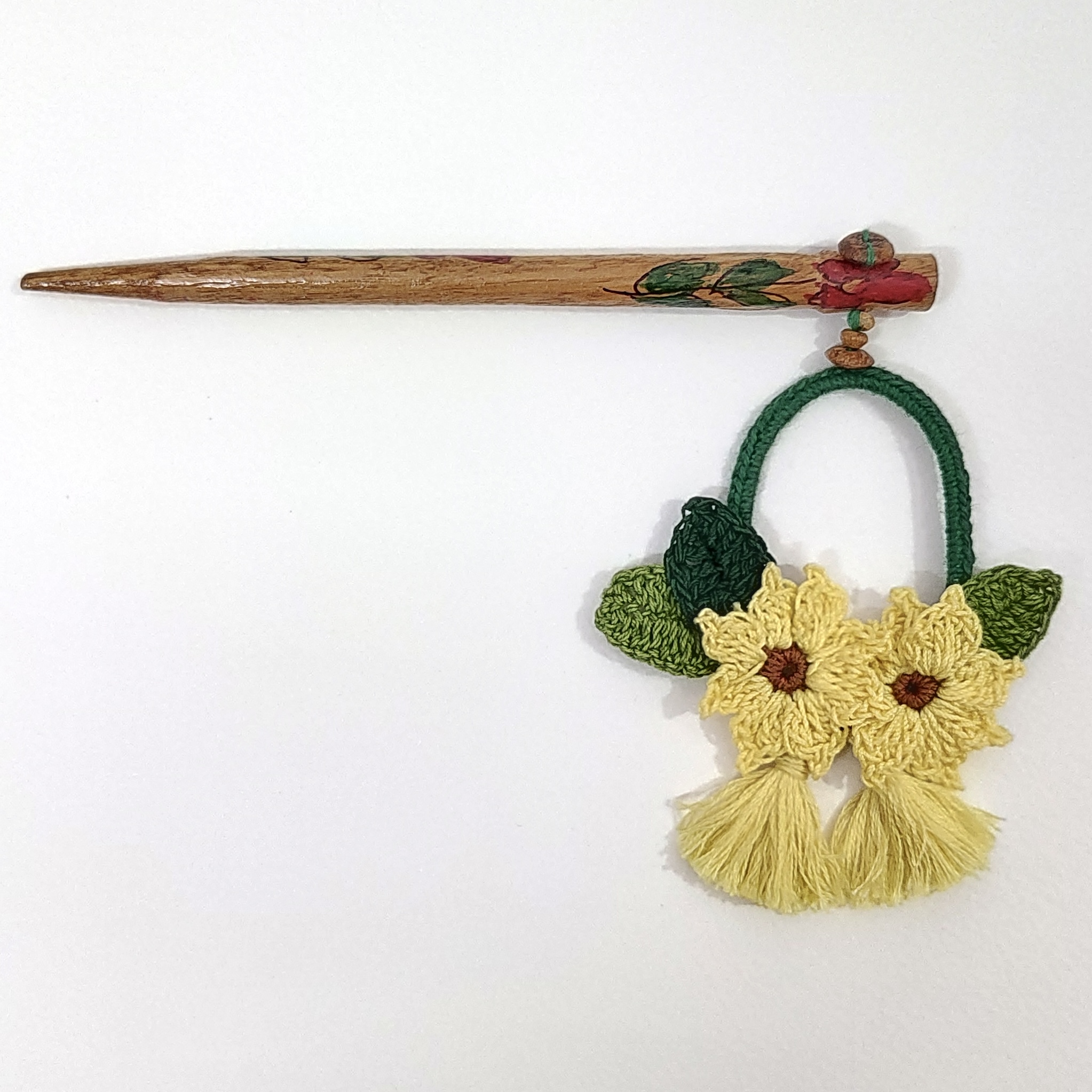 Ikriit'M Sunflower on a Ring Hair Stick