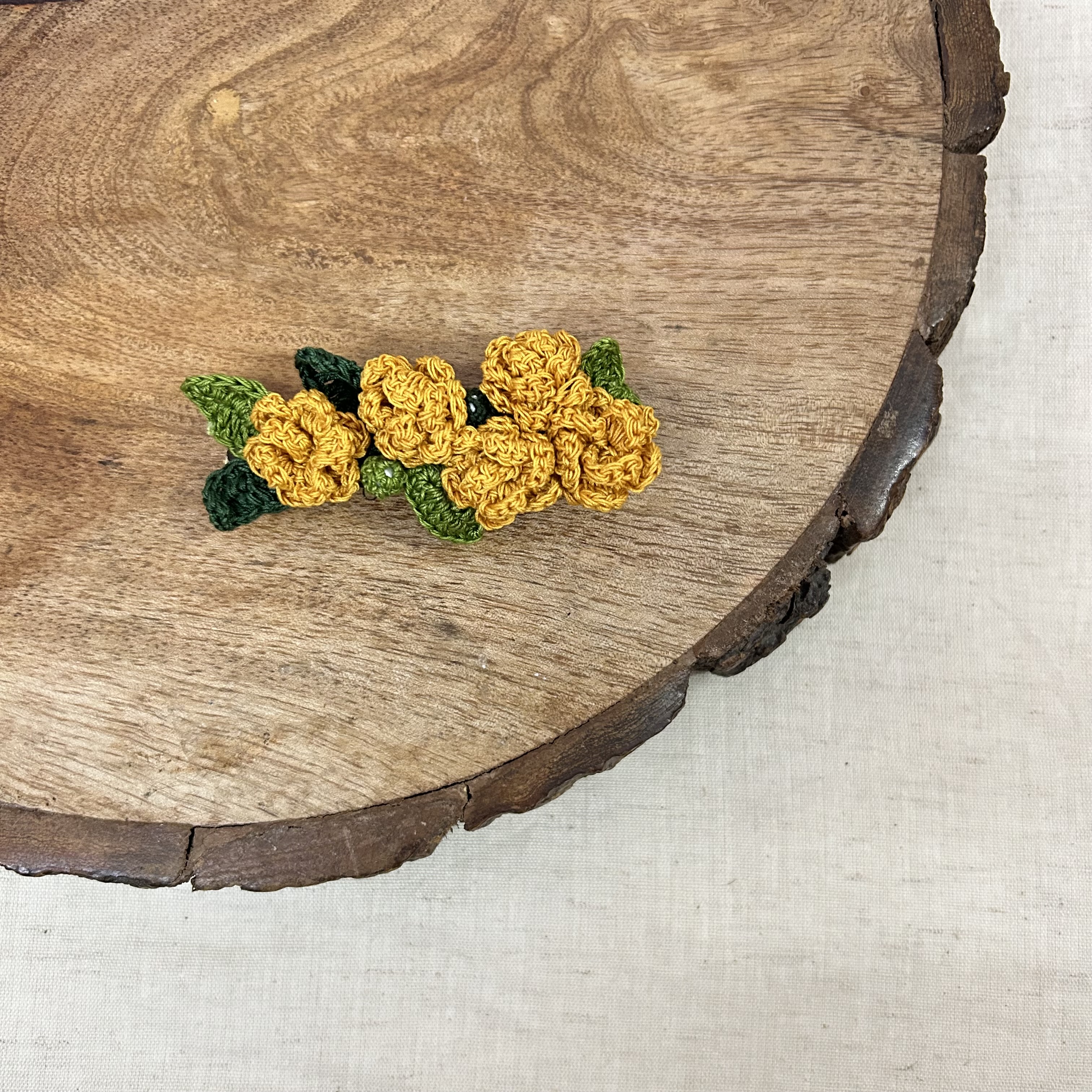 Ikriit'M Yellow Marigold Hair Clip