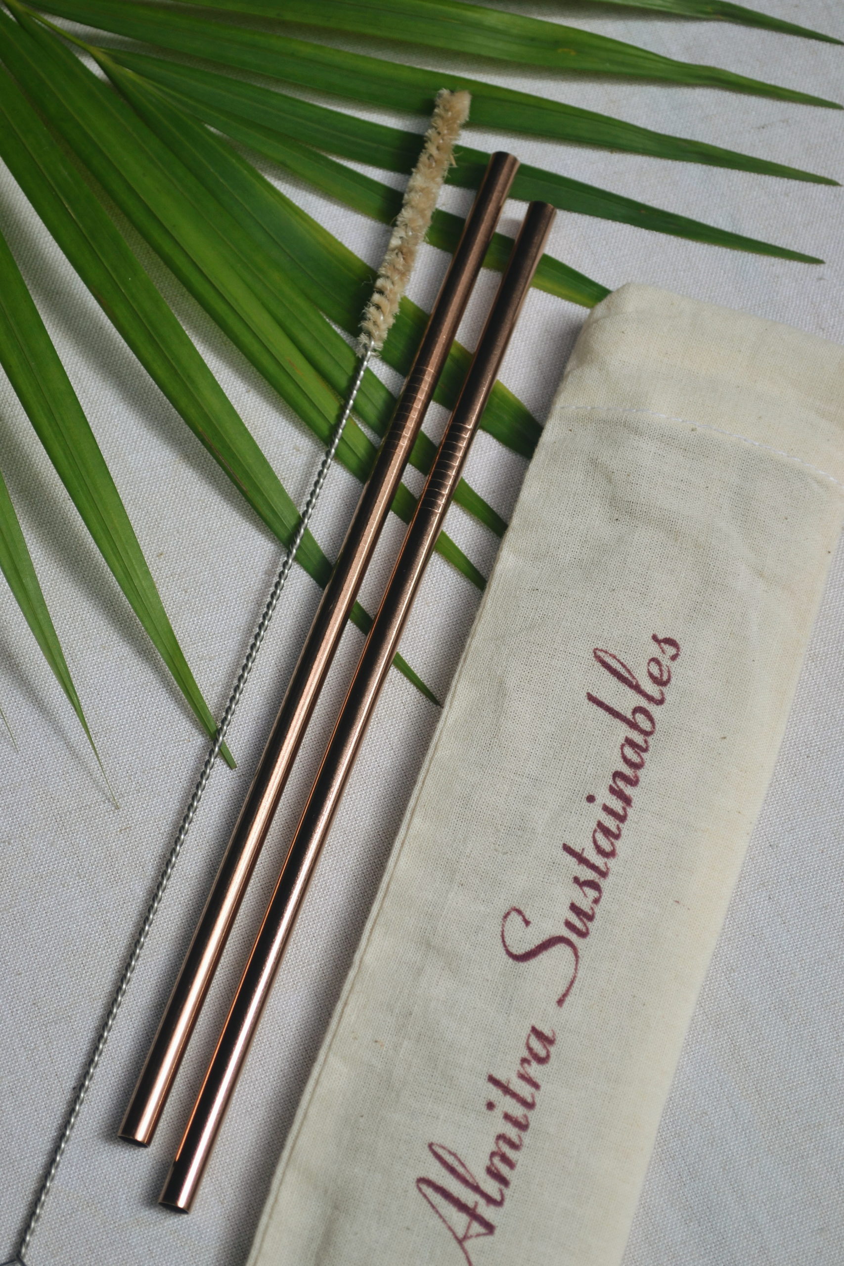 Almitra Sustainables Reusable Copper Steel Straw