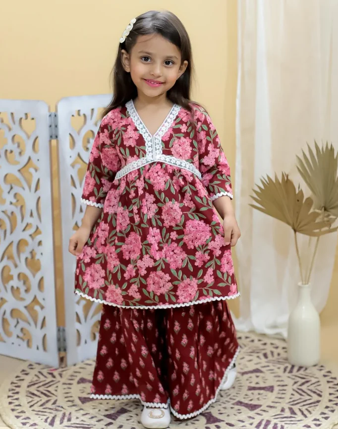 Girls Ethnic Festive Party Wear Suit Set