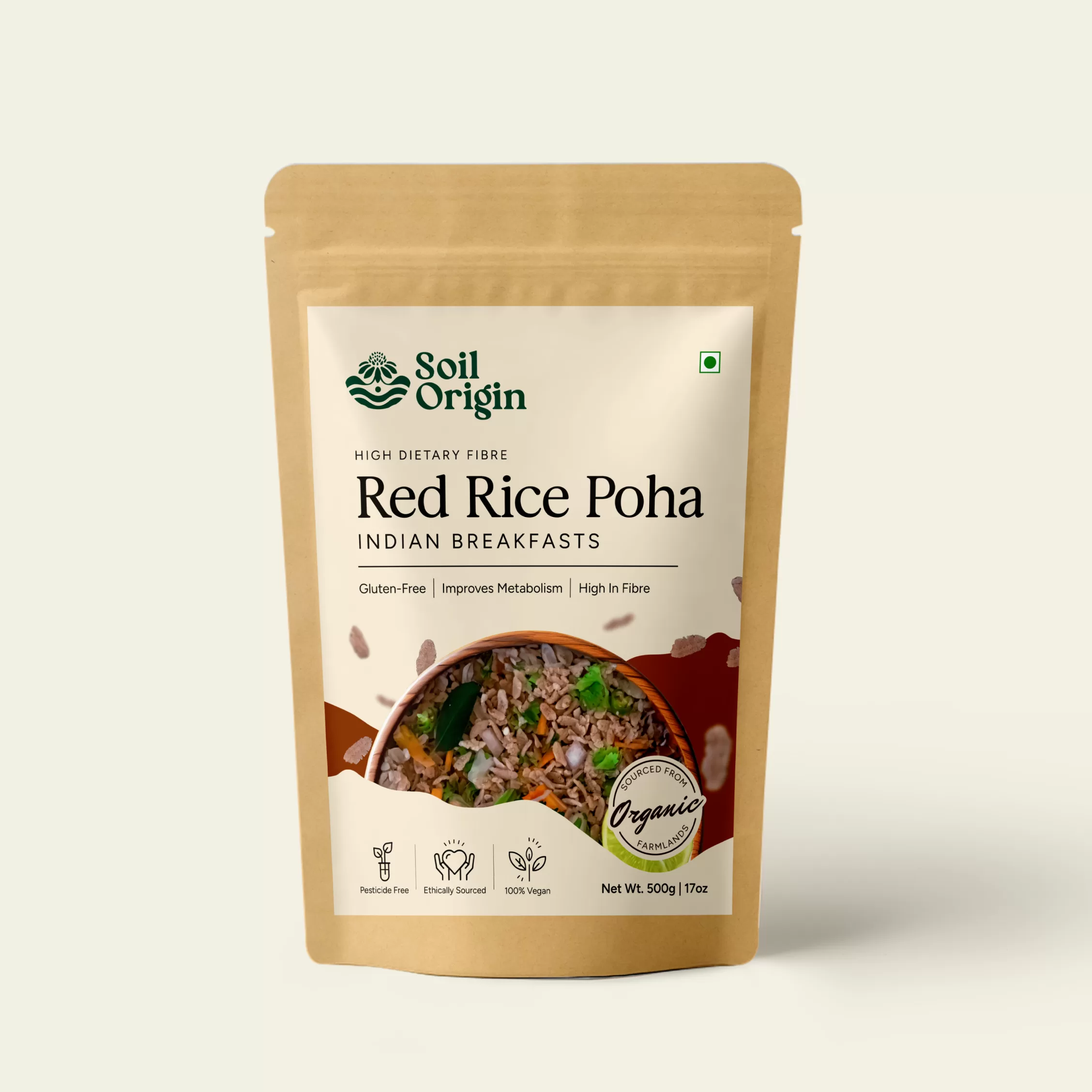 Soil Origin Red Rice Poha