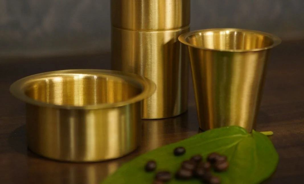 Iyka Brass Filter Coffee Set